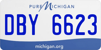 MI license plate DBY6623
