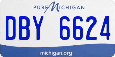 MI license plate DBY6624