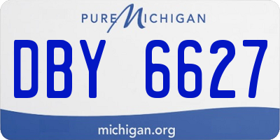 MI license plate DBY6627