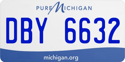 MI license plate DBY6632