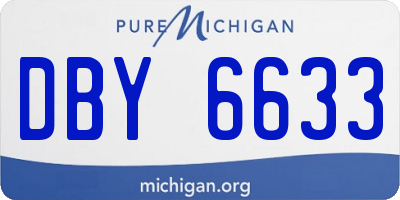 MI license plate DBY6633
