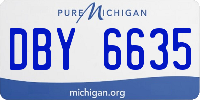 MI license plate DBY6635