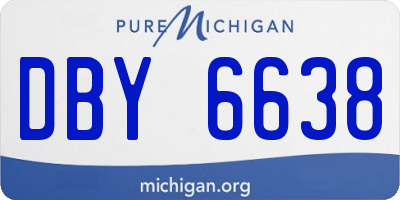 MI license plate DBY6638
