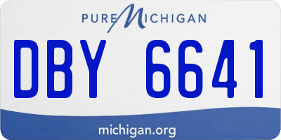 MI license plate DBY6641
