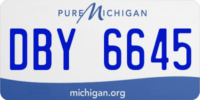 MI license plate DBY6645