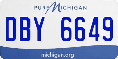 MI license plate DBY6649