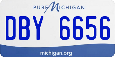 MI license plate DBY6656