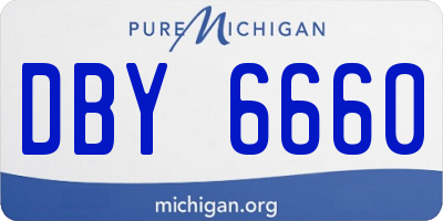 MI license plate DBY6660
