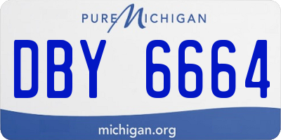 MI license plate DBY6664
