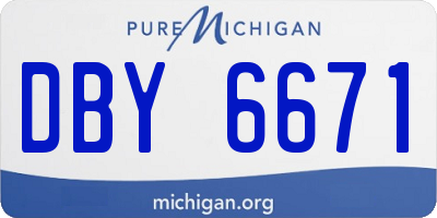 MI license plate DBY6671