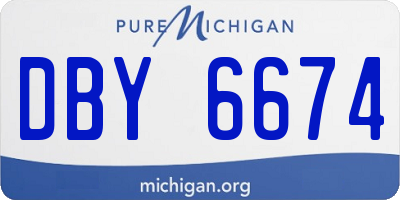 MI license plate DBY6674