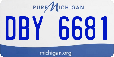 MI license plate DBY6681