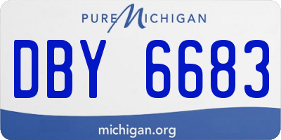 MI license plate DBY6683
