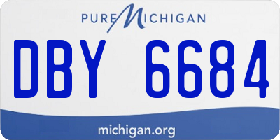 MI license plate DBY6684