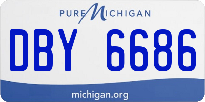 MI license plate DBY6686