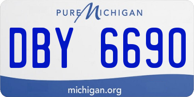 MI license plate DBY6690