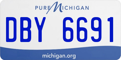 MI license plate DBY6691