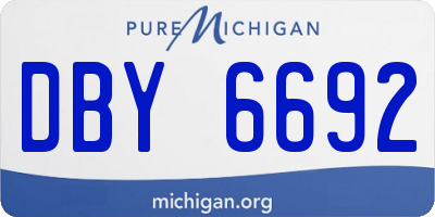 MI license plate DBY6692