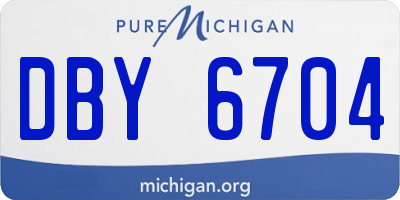 MI license plate DBY6704