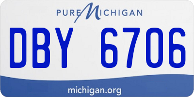MI license plate DBY6706