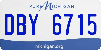 MI license plate DBY6715