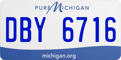 MI license plate DBY6716