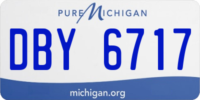 MI license plate DBY6717