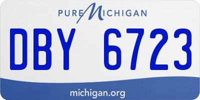 MI license plate DBY6723