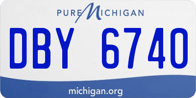 MI license plate DBY6740