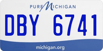 MI license plate DBY6741