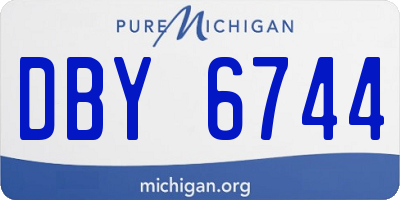 MI license plate DBY6744
