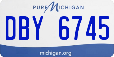 MI license plate DBY6745