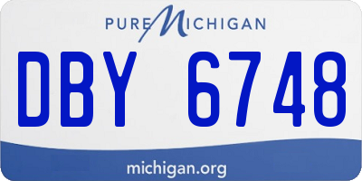 MI license plate DBY6748