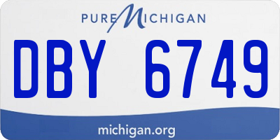 MI license plate DBY6749