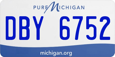MI license plate DBY6752