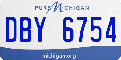 MI license plate DBY6754