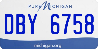 MI license plate DBY6758