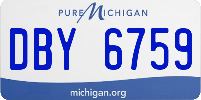 MI license plate DBY6759