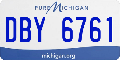 MI license plate DBY6761