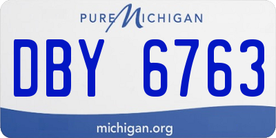 MI license plate DBY6763