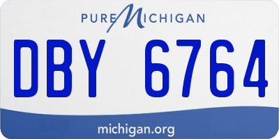 MI license plate DBY6764
