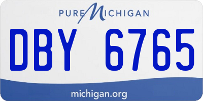 MI license plate DBY6765