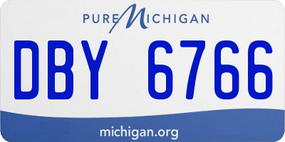 MI license plate DBY6766