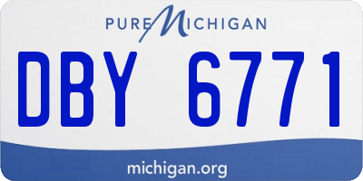 MI license plate DBY6771