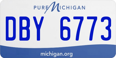 MI license plate DBY6773