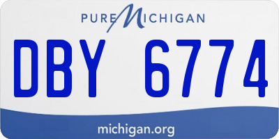 MI license plate DBY6774