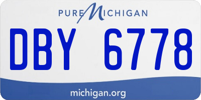 MI license plate DBY6778