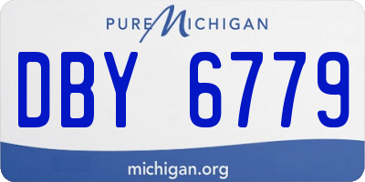 MI license plate DBY6779