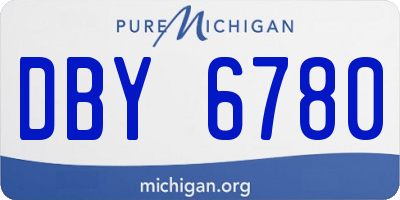 MI license plate DBY6780