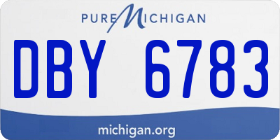 MI license plate DBY6783